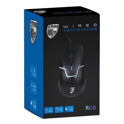 ROAR ενσύρματο gaming ποντίκι RR-0006, oπτικό, 1600DPI, 4 πλήκτρα, μαύρο ROAR ενσύρματο gaming ποντίκι RR-0006, oπτικό, 1600DPI, 4 πλήκτρα, μαύρο