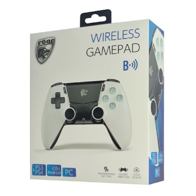 ROAR bluetooth gamepad RR-0021 για PS3/PS4, PC, iOs & android, λευκό ROAR bluetooth gamepad RR-0021 για PS3/PS4, PC, iOs & android, λευκό
