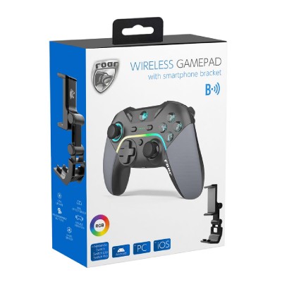 ROAR ασύρματο gamepad RR-0022, Switch/PC/iOS/Android, Bluetooth, μαύρο ROAR ασύρματο gamepad RR-0022, Switch/PC/iOS/Android, Bluetooth, μαύρο