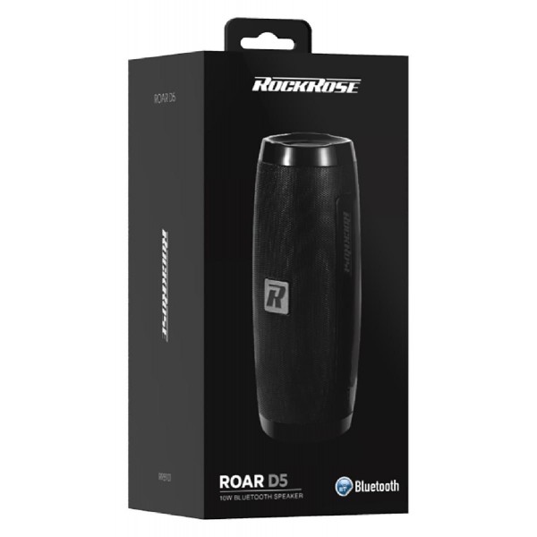 ROCKROSE φορητό ηχείο Roar D5, 2x 5W, Bluetooth, 1200mAh, μαύρο