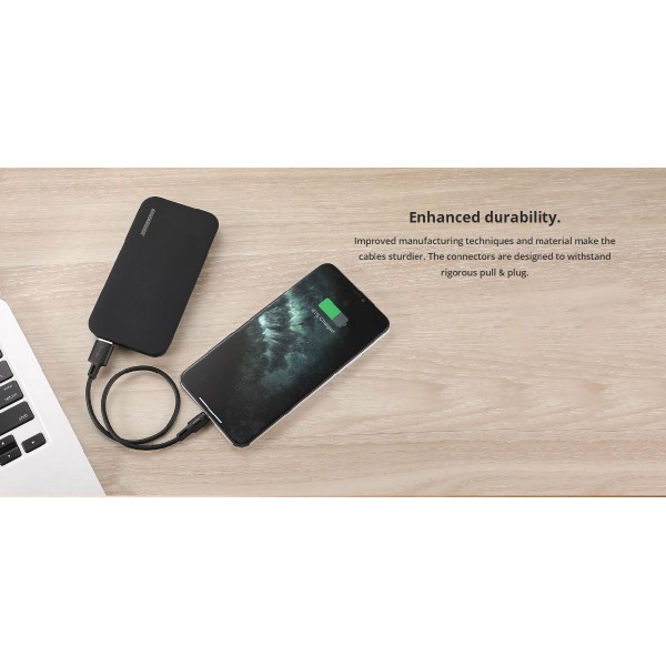 ROCKROSE καλώδιο USB σε Micro USB Beta AM Mini, 2.4A 12W, 30cm, μαύρο ROCKROSE καλώδιο USB σε Micro USB Beta AM Mini, 2.4A 12W, 30cm, μαύρο