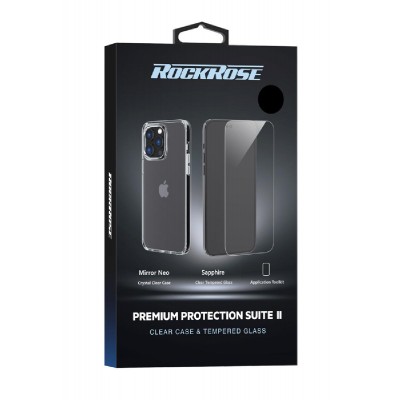 ROCKROSE θήκη & tempered glass 2.5D Premium για iPhone 14 Plus, διάφανο ROCKROSE θήκη & tempered glass 2.5D Premium για iPhone 14 Plus, διάφανο