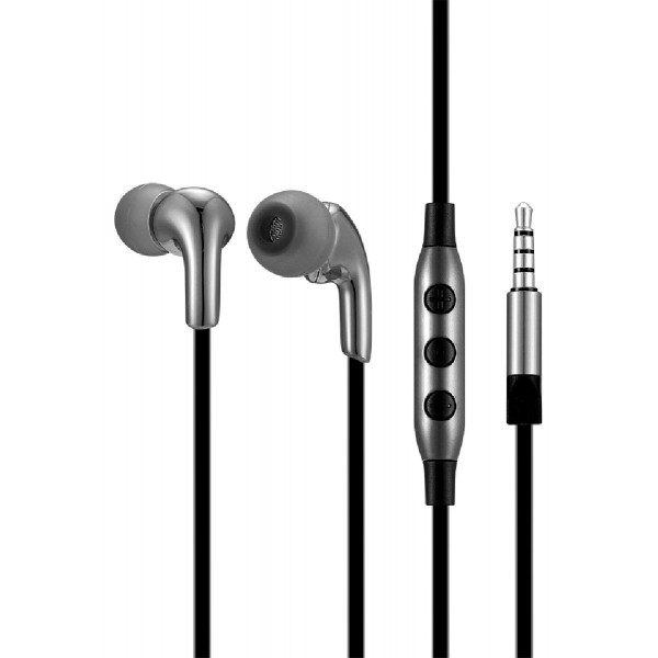 ROCKROSE earphones με μικρόφωνο RRWE05GR, 3.5mm, 1.2m, γκρι