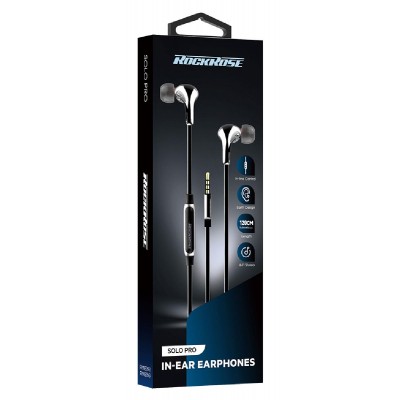 ROCKROSE earphones με μικρόφωνο RRWE05GR, 3.5mm, 1.2m, γκρι ROCKROSE earphones με μικρόφωνο RRWE05GR, 3.5mm, 1.2m, γκρι