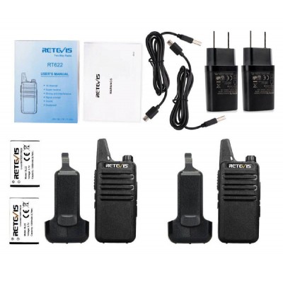 RETEVIS ασύρματος πομποδέκτης RT622, PMR, 16 κανάλια, μαύρος, 2τμχ RETEVIS ασύρματος πομποδέκτης RT622, PMR, 16 κανάλια, μαύρος, 2τμχ