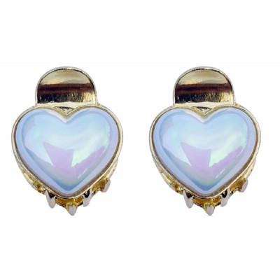 ROXXANI κλιπ μαλλιών RXN-0007 με οπάλ πέτρα σε σχήμα καρδιά, χρυσό, 2τμχ ROXXANI κλιπ μαλλιών RXN-0007 με οπάλ πέτρα σε σχήμα καρδιά, χρυσό, 2τμχ