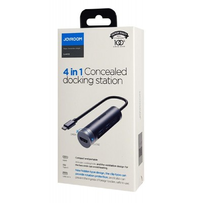 JOYROOM docking station S-H113, 2x USB, HDMI, USB Type-C, γκρι JOYROOM docking station S-H113, 2x USB, HDMI, USB Type-C, γκρι