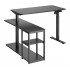 BRATECK γωνιακό γραφείο S08-22DL-2 με ρυθμιζόμενο ύψος, 136x120cm, μαύρο