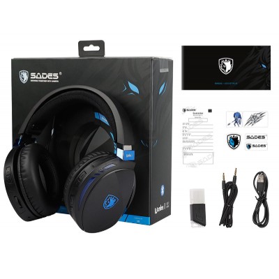 SADES gaming headset Warden I, wireless & wired. multiplatform BT, μαύρο SADES gaming headset Warden I, wireless & wired. multiplatform BT, μαύρο