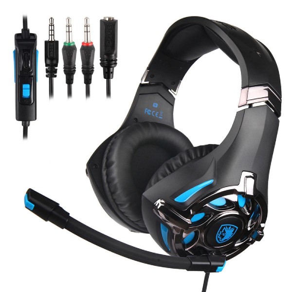 SADES gaming headset SA-822, 3.5mm, 50mm, μαύρο