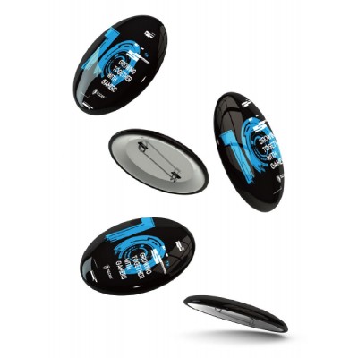 SADES κονκάρδα 10th Anniversary SA-BADGE, μαύρη SADES κονκάρδα 10th Anniversary SA-BADGE, μαύρη