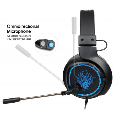 SADES gaming headset SA-R6, USB, 50mm, 7.1CH, LED, μαύρο SADES gaming headset SA-R6, USB, 50mm, 7.1CH, LED, μαύρο