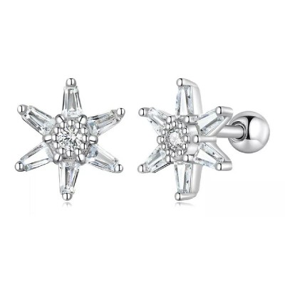 BAMOER σκουλαρίκια μπάρα SCE1458, με κυβική ζιρκόνια, ασήμι 925, ασημί BAMOER σκουλαρίκια μπάρα SCE1458, με κυβική ζιρκόνια, ασήμι 925, ασημί