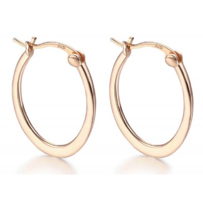 BAMOER σκουλαρίκια κρίκοι SCE478, ασήμι 925, ροζ χρυσό BAMOER σκουλαρίκια κρίκοι SCE478, ασήμι 925, ροζ χρυσό