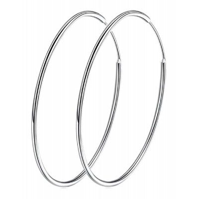 BAMOER σκουλαρίκια κρίκοι SCE710, 30mm, ασήμι 925, ασημί BAMOER σκουλαρίκια κρίκοι SCE710, 30mm, ασήμι 925, ασημί