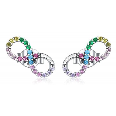 BAMOER σκουλαρίκια καρφωτά SCE893, κυβική ζιρκόνια, ασήμι 925, ασημί BAMOER σκουλαρίκια καρφωτά SCE893, κυβική ζιρκόνια, ασήμι 925, ασημί