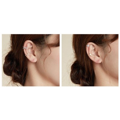 BAMOER σκουλαρίκι cuff SCE999-A με κυβική ζιρκόνια, ασήμι 925, ασημί BAMOER σκουλαρίκι cuff SCE999-A με κυβική ζιρκόνια, ασήμι 925, ασημί