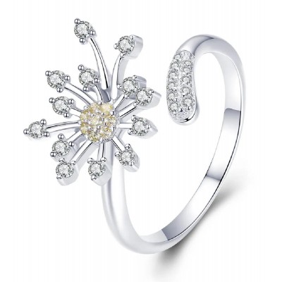 BAMOER δαχτυλίδι SCR471 με κυβική ζιρκόνια, ανοιγόμενο, ασήμι 925, ασημί BAMOER δαχτυλίδι SCR471 με κυβική ζιρκόνια, ανοιγόμενο, ασήμι 925, ασημί