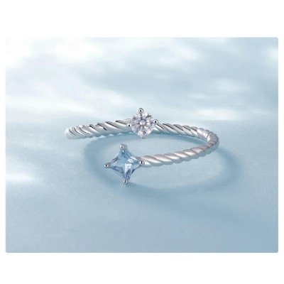 BAMOER δαχτυλίδι SCR923, κυβική ζιρκόνια, ανοιγόμενο, ασήμι 925, ασημί BAMOER δαχτυλίδι SCR923, κυβική ζιρκόνια, ανοιγόμενο, ασήμι 925, ασημί