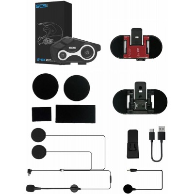 SCSETC ενδοεπικοινωνία μηχανής S-8X με Bluetooth, έως 2 αναβάτες, 800m SCSETC ενδοεπικοινωνία μηχανής S-8X με Bluetooth, έως 2 αναβάτες, 800m