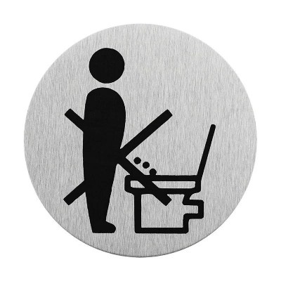 SEILFLECHTER πινακίδα "διατηρείτε την τουαλέτα καθαρή" 972092, αυτοκόλλητη, Φ75mm SEILFLECHTER πινακίδα "διατηρείτε την τουαλέτα καθαρή" 972092, αυτοκόλλητη, Φ75mm