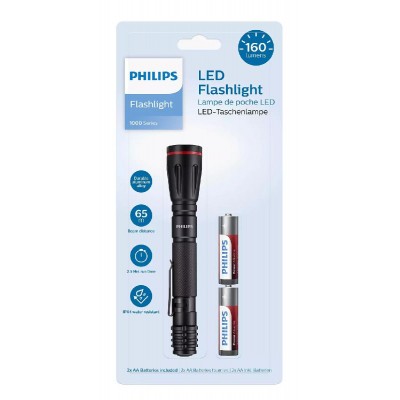 PHILIPS φορητός φακός LED SFL1001P-10, 1000 series, 160lm, μαύρος PHILIPS φορητός φακός LED SFL1001P-10, 1000 series, 160lm, μαύρος