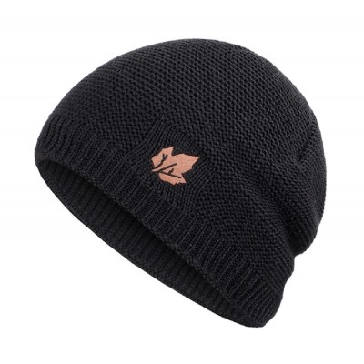 Πλεκτός σκούφος beanie SHO-0004, unisex, μαύρος Πλεκτός σκούφος beanie SHO-0004, unisex, μαύρος