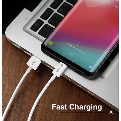 USAMS καλώδιο USB-C σε USB US-SJ285, 2A, 1m, λευκό USAMS καλώδιο USB-C σε USB US-SJ285, 2A, 1m, λευκό