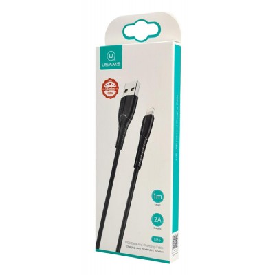 USAMS καλώδιο Lightning σε USB US-SJ364, 2A, 1m, μαύρο USAMS καλώδιο Lightning σε USB US-SJ364, 2A, 1m, μαύρο