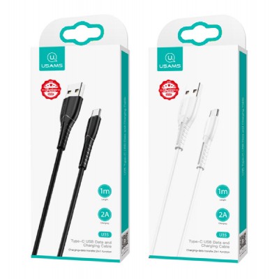 USAMS καλώδιο USB-C σε USB US-SJ366, 2A, 1m, μαύρο USAMS καλώδιο USB-C σε USB US-SJ366, 2A, 1m, μαύρο