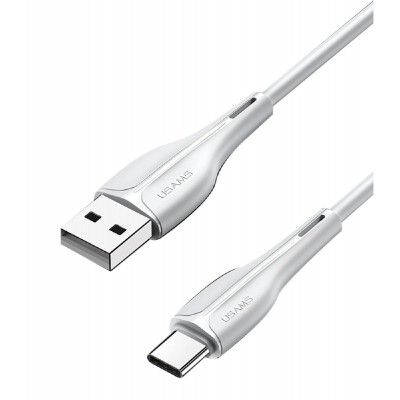 USAMS καλώδιο USB-C σε USB US-SJ372, 2A, 1m, λευκό USAMS καλώδιο USB-C σε USB US-SJ372, 2A, 1m, λευκό