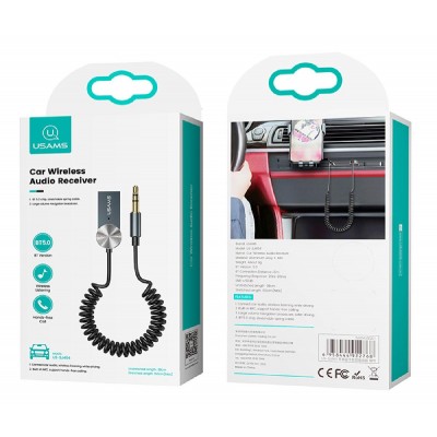 USAMS Bluetooth car audio receiver US-SJ464, μεταλλικό, γκρι USAMS Bluetooth car audio receiver US-SJ464, μεταλλικό, γκρι