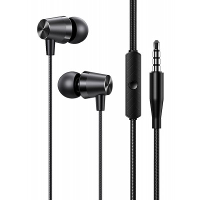 USAMS earphones με μικρόφωνο EP-42, 3.5mm, 1.2m, μαύρα USAMS earphones με μικρόφωνο EP-42, 3.5mm, 1.2m, μαύρα