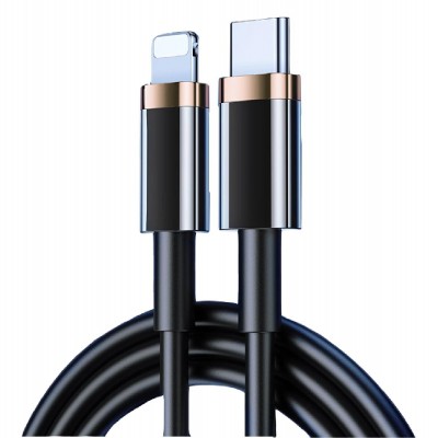 USAMS Καλώδιο Type-C To Lightning U63, 20W, 1.2m, μαύρο USAMS Καλώδιο Type-C To Lightning U63, 20W, 1.2m, μαύρο