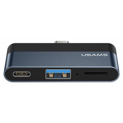 USAMS USB-C hub US-SJ491, USB/USB-C PD/micro SD θύρες, γκρι USAMS USB-C hub US-SJ491, USB/USB-C PD/micro SD θύρες, γκρι