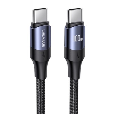 USAMS καλώδιο USB-C US-SJ524, 100W/5A, PD, 1.2m, μαύρο USAMS καλώδιο USB-C US-SJ524, 100W/5A, PD, 1.2m, μαύρο