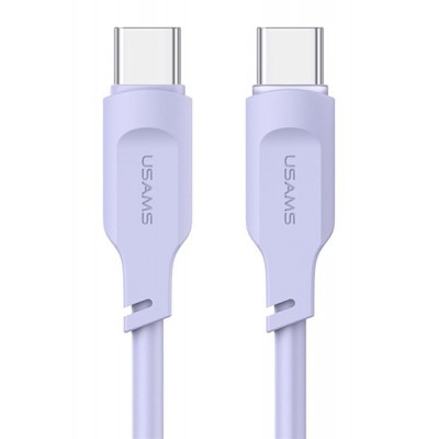 USAMS καλώδιο USB-C σε USB-C US-SJ567, 100W PD, 1.2m, μωβ USAMS καλώδιο USB-C σε USB-C US-SJ567, 100W PD, 1.2m, μωβ