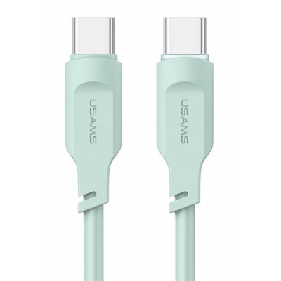 USAMS καλώδιο USB-C σε USB-C US-SJ567, 100W PD, 1.2m, πράσινο USAMS καλώδιο USB-C σε USB-C US-SJ567, 100W PD, 1.2m, πράσινο