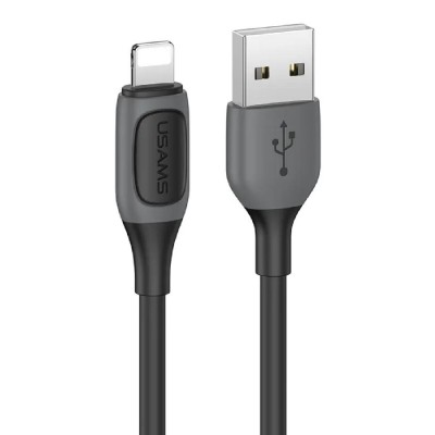USAMS καλώδιο Lightning σε USB US-SJ595, 2.4A, 1m, μαύρο USAMS καλώδιο Lightning σε USB US-SJ595, 2.4A, 1m, μαύρο