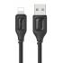USAMS καλώδιο Lightning σε USB US-SJ618, 12W, 1m, μαύρο