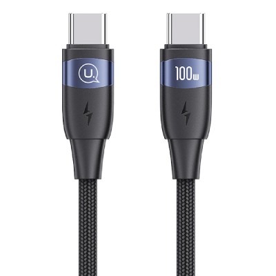 USAMS καλώδιο USB-C σε USB-C US-SJ632, 100W PD, 1.2m, μαύρο USAMS καλώδιο USB-C σε USB-C US-SJ632, 100W PD, 1.2m, μαύρο