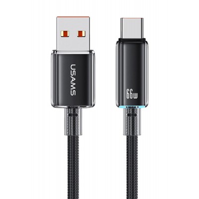 USAMS καλώδιο USB-C σε USB US-SJ658, 66W, 480Mbps, 1.2m, μαύρο USAMS καλώδιο USB-C σε USB US-SJ658, 66W, 480Mbps, 1.2m, μαύρο