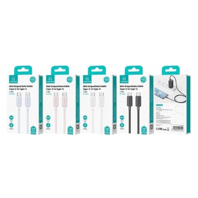 USAMS καλώδιο USB-C σε USB-C US-SJ691, 60W, 480Mbps, 1m, ροζ USAMS καλώδιο USB-C σε USB-C US-SJ691, 60W, 480Mbps, 1m, ροζ