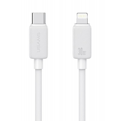 USAMS καλώδιο Lightning σε USB-C US-SJ692, 30W, 480Mbps, 1m, λευκό USAMS καλώδιο Lightning σε USB-C US-SJ692, 30W, 480Mbps, 1m, λευκό