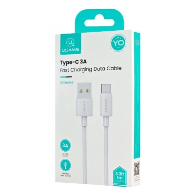 USAMS καλώδιο USB-C σε USB US-SJ708, 18W, 480Mbps, 1m, λευκό USAMS καλώδιο USB-C σε USB US-SJ708, 18W, 480Mbps, 1m, λευκό