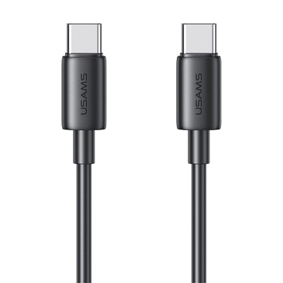 USAMS καλώδιο USB-C US-SJ711, 60W, 480Mbps, 1m, μαύρο USAMS καλώδιο USB-C US-SJ711, 60W, 480Mbps, 1m, μαύρο