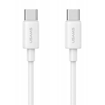 USAMS καλώδιο USB-C US-SJ711, 60W, 480Mbps, 1m, λευκό USAMS καλώδιο USB-C US-SJ711, 60W, 480Mbps, 1m, λευκό