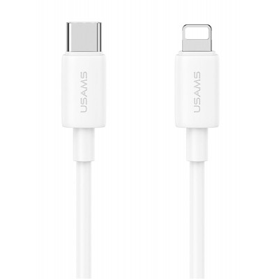 USAMS καλώδιο Lightning σε USB-C US-SJ712, 30W, 480Mbps, 1m, λευκό USAMS καλώδιο Lightning σε USB-C US-SJ712, 30W, 480Mbps, 1m, λευκό