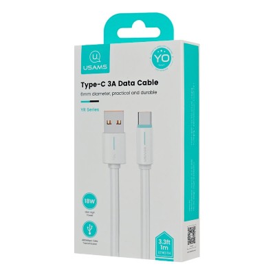 USAMS καλώδιο USB-C σε USB US-SJ732, 18W, 480Mbps, 1m, λευκό USAMS καλώδιο USB-C σε USB US-SJ732, 18W, 480Mbps, 1m, λευκό