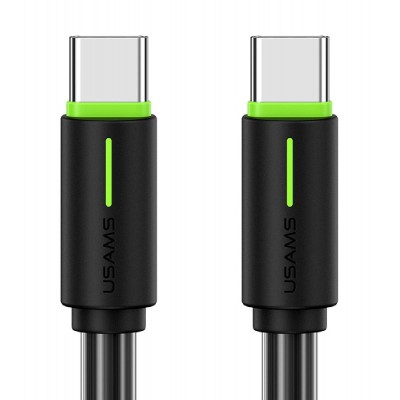 USAMS καλώδιο USB-C US-SJ734, 60W, 480Mbps, 1m, μαύρο USAMS καλώδιο USB-C US-SJ734, 60W, 480Mbps, 1m, μαύρο